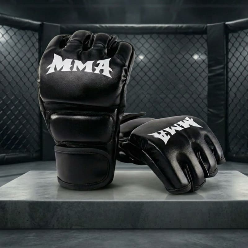 Luva MMA Profissional Unissex - Muay Thai / Boxe - Preta