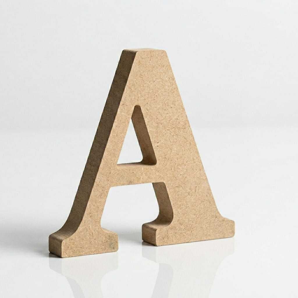 Letra, Numeros e Simbolos de MDF Cru 12cm 18mm Base Artesanato MDF Corte