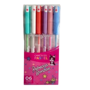 Caneta em Gel Pastel - Rebecca Bonbon - Kit com 06 cores