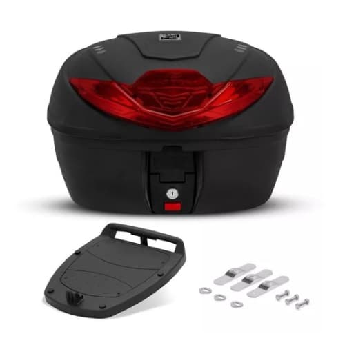Baú Bauleto para Moto 35 Litros Pro Tork Smart Box Envio Rápido Sem Atraso Completo Com kit de Fixação