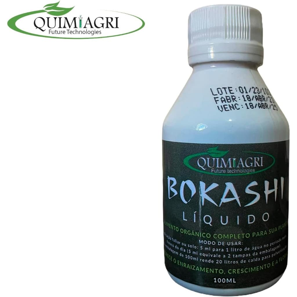 Fertilizante Adubo Concentrado Bokashi 100ml - Orgânico e Sem Odor, Ação Imediata