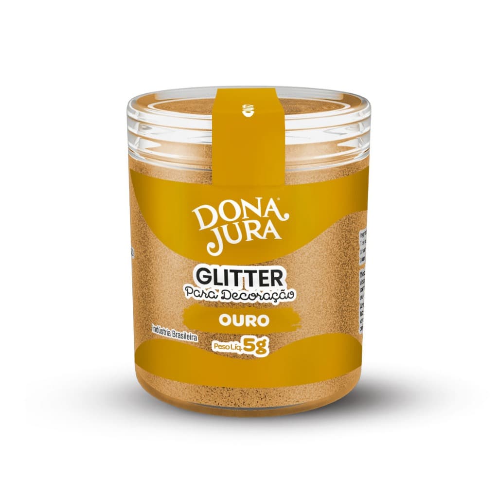 Glitter Para Decoração Ouro 5g Dona Jura