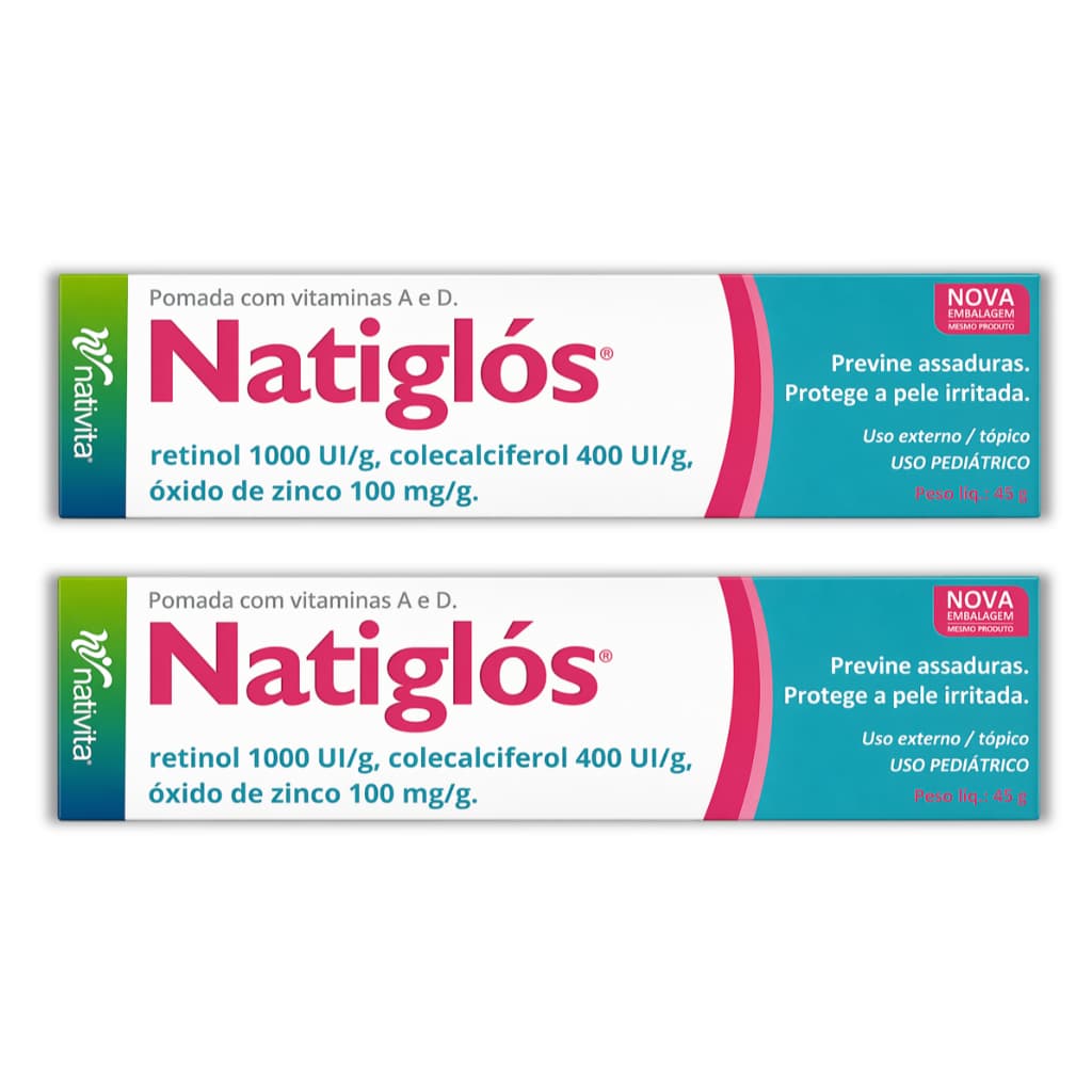 Kit Com 2 Natiglós Pomada para Assaduras 45g Cada
