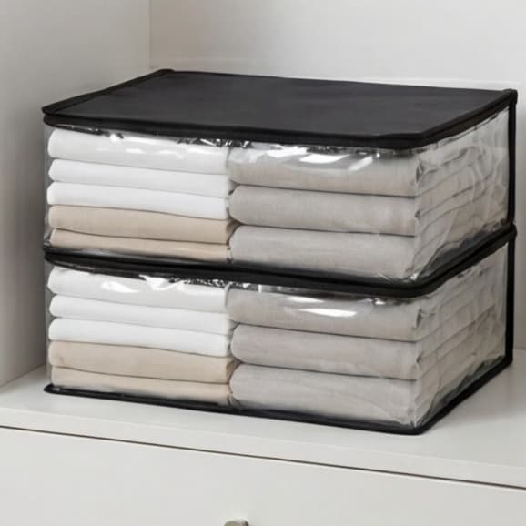 Kit 10 Organizadores Sacos Multiuso Grande c/ Zíper Viagem Mala Bagagem 40×15×30