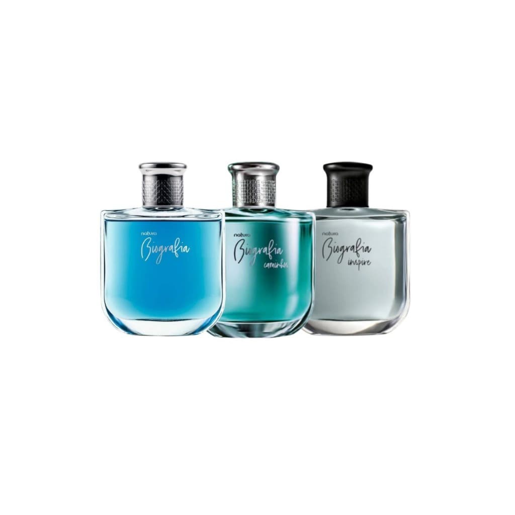 Kit 3 Perfumes Masculino Biografia Caminhos + Inspire + Tradicional - 100ml