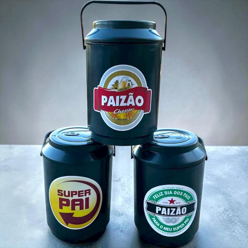 Cooler Térmico Dia dos Pais Balde de Bebida 5L Porta Cerveja com Alça Presente Pai