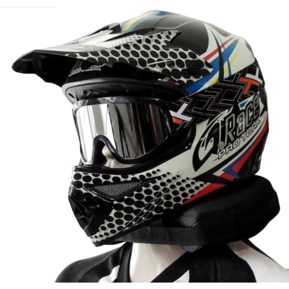 Protetor Pescoço Piloto Kart Trilha Enduro Motocross Preto estabilizador de pescoço multiuso