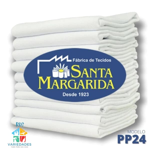 KIT 10 PANOS De Prato SANTA MARGARIDA Liso Branco 41 X 69 PP24 Pé de Galinha