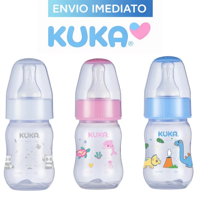 Mamadeira Natural Kuka Bico Universal Redondo 70ml Bico Silicone Bico N°1 P
