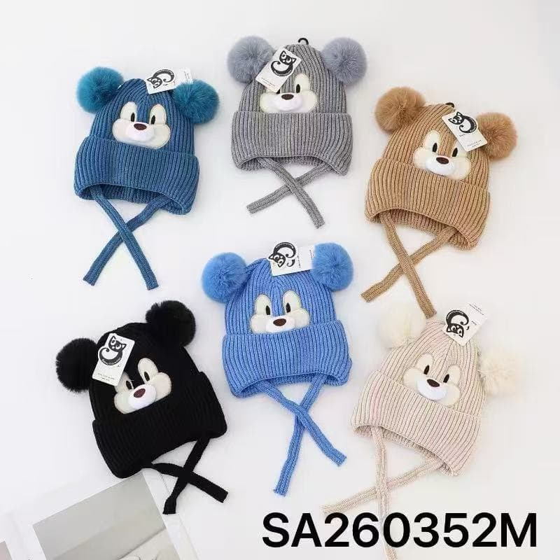 Novo gorro de inverno fofo com forro de lã para proteger as orelhas de cachorrinhos, estilo coreano.