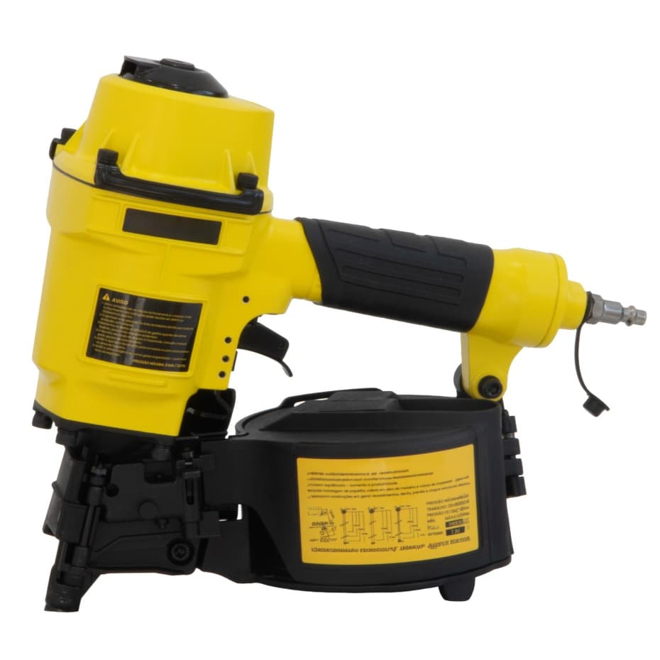 Pregador Pneumático Alta Potência 350psi Pregos 32mm a 50mm Construção Madeira Profissional