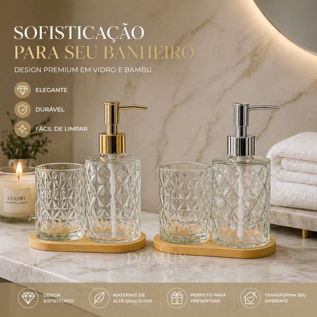 Conjunto 2/3 Peças Banheiro Ceramica/Porcelana Lavabo Com Porta Sabonete Liquido Porta Escova