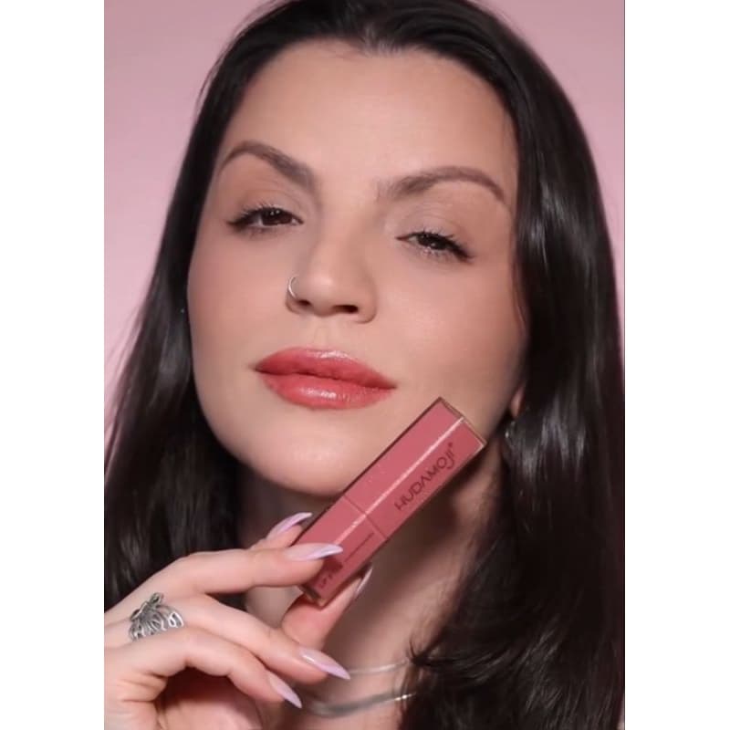 Lip Stick Gloss em Bastão Hudamoji Beauty Marron Nude