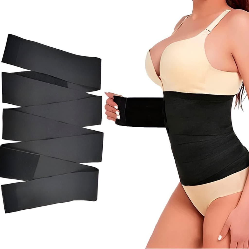 Modelador corporal invisivel shapewear 3metros/5metros bandagem redutora confortavel reduz medidas