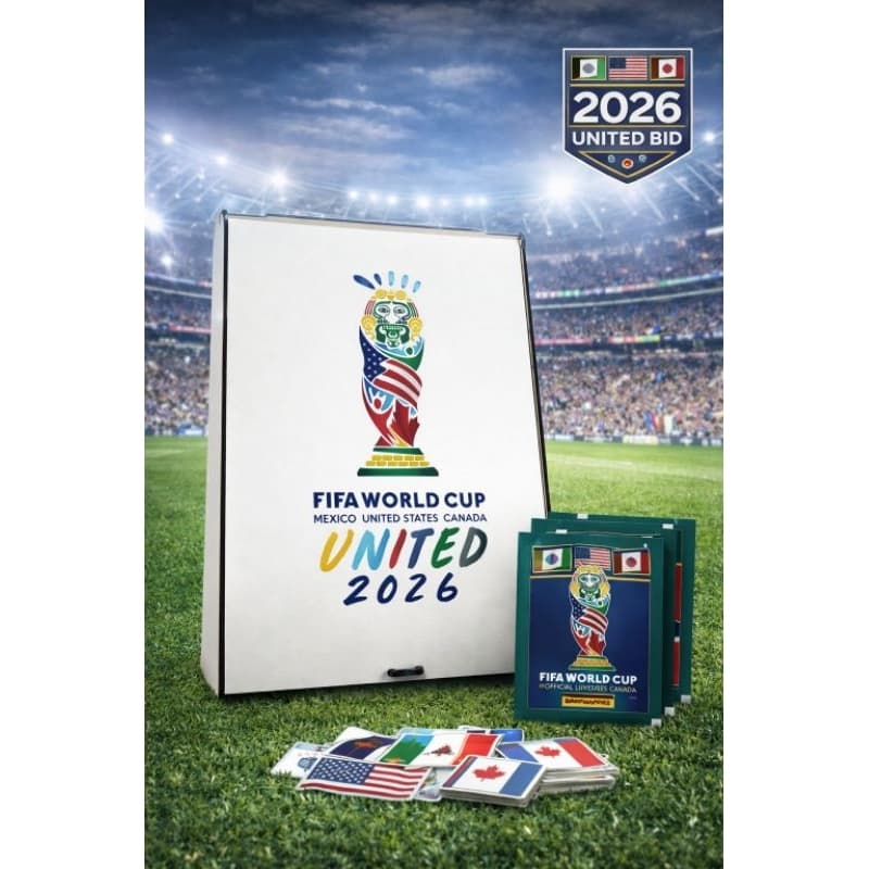 Box Organizador Copa Do Mundo 2026 Caixa MDF Album Figurinhas Repetidas Porta Envelopes Impressao UV