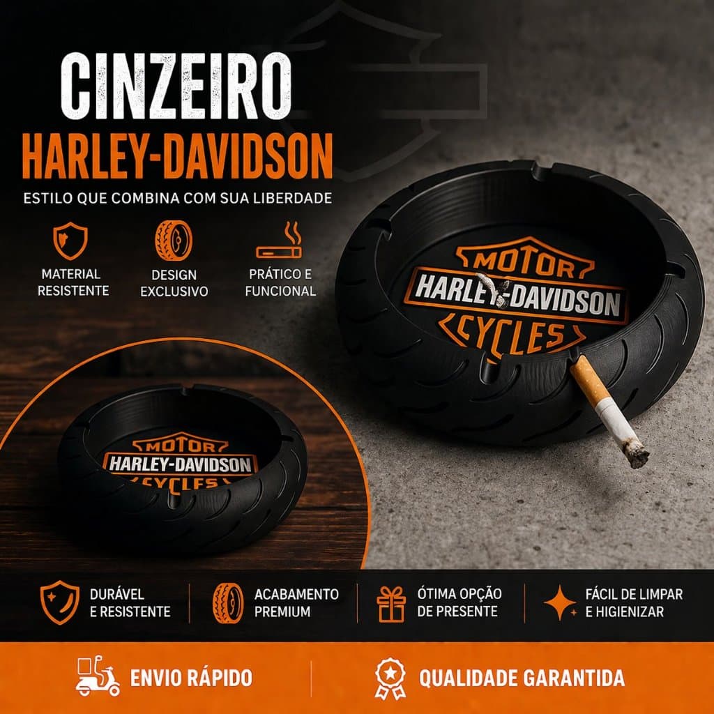 Cinzero para Fumantes Colecionadores Harley
