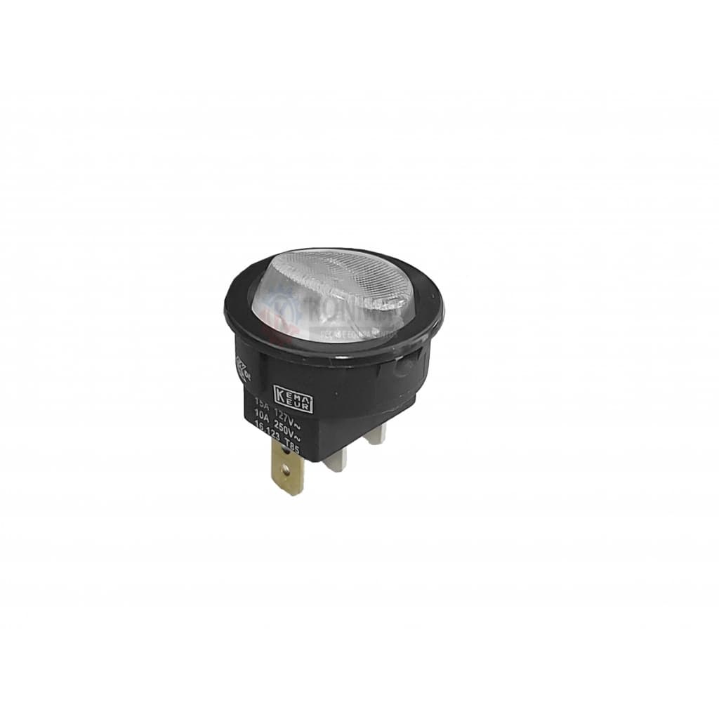Chave Interruptor botão Liga Desliga gangorra Redonda Led Branco assador churrasqueira Vitta AER 15A Arke original