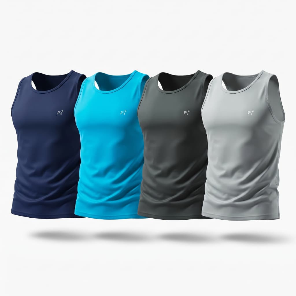 Kit 4 Regata Dry Fit Masculina Lisa Academia Treino Esporte Parvori