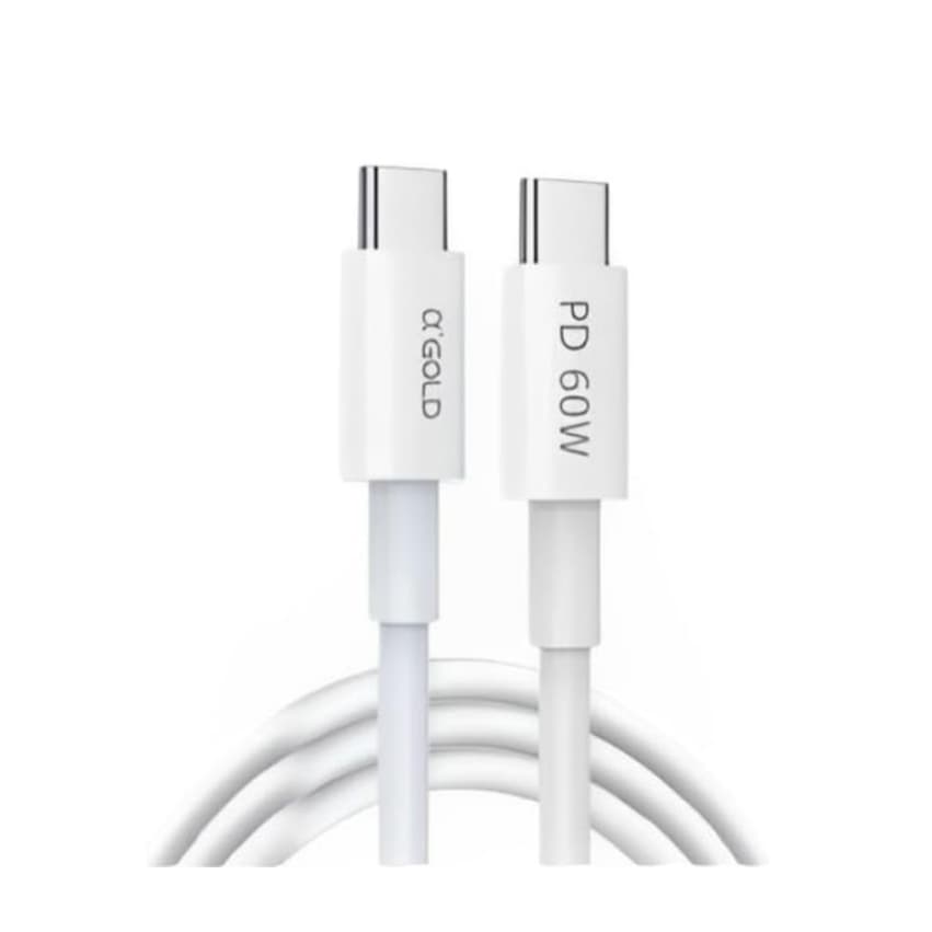 CABO: TIPO-C PARA TIPO-C (60W) - A´GOLD TURBO - COMPATÍVEL COM SAMSUNG / MOTOROLA / IPHONE