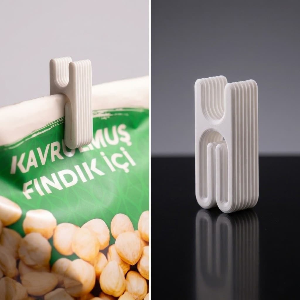 Mini Prendedor de Saco Plástico Clips Fecha Embalagem Mantimentos Cozinha Pacote 5 ou 10 Unidades