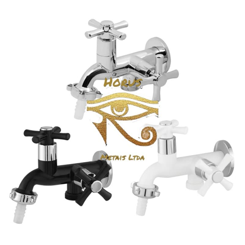 Torneira ABS Para Tanque Ou Maquina 1028 1/4 De Volta Com 2 Saídas C31