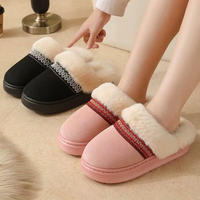 Chinelo pantufa com pelo inverno  feminina/PTF06-143