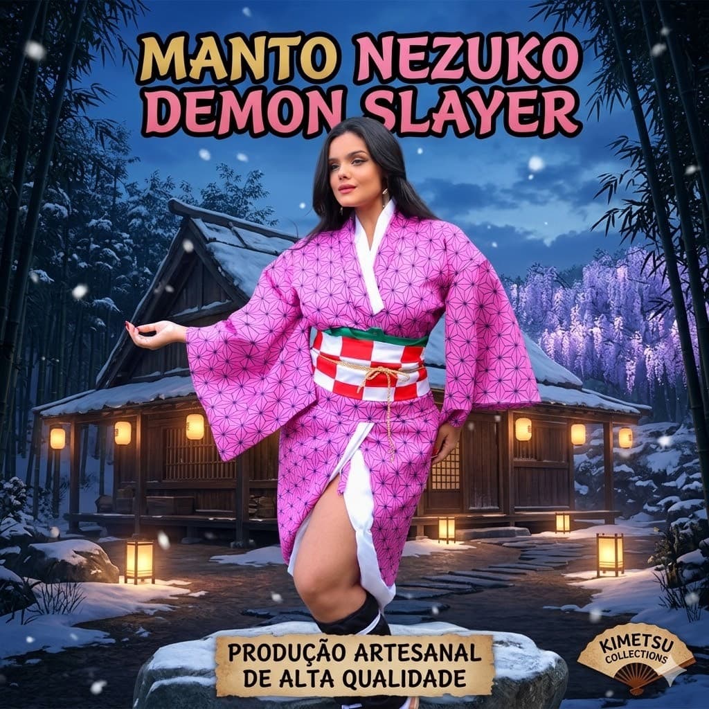 Manto Nezuko Demon Slayer Cosplay Anime Geek