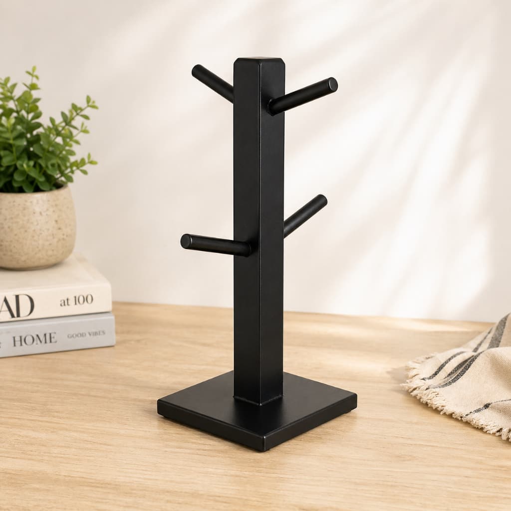 Suporte MDF Porta Xícaras Canecas Várias Cores Mancebo 4 Xícaras Organização Cozinha Decoração