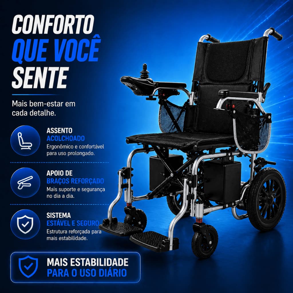 Cadeira De Roda Elétrica Motorizada Dobrável Leve  Cadeira De Rodas Motorizada Barata Com Mesa Preto