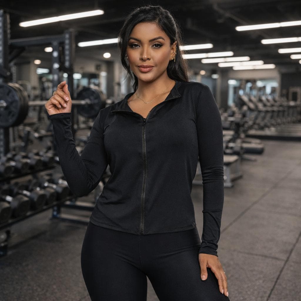 kit Casaco Fitness Feminino com Proteção UV blusa para Atividades ao Ar Livre