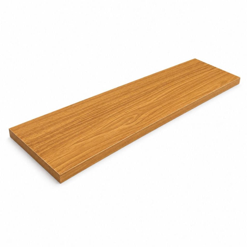 Prateleira de Parede 20x80cm Louro Freijó MDF 25mm Suporte Invisível
