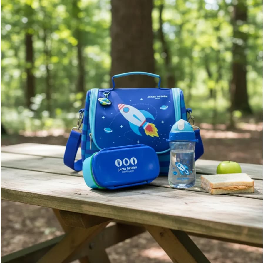 Kit Lancheira Térmica, Pote Marmita 400ml e Garrafa 460ml Infantil  - Jacki Design