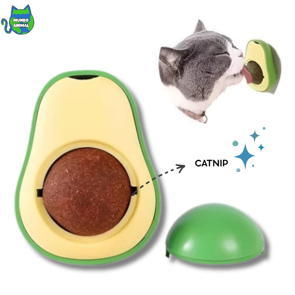 Abacate De Brinquedo Para Gatos Com Catnip Interativo Erva Gato Natural
