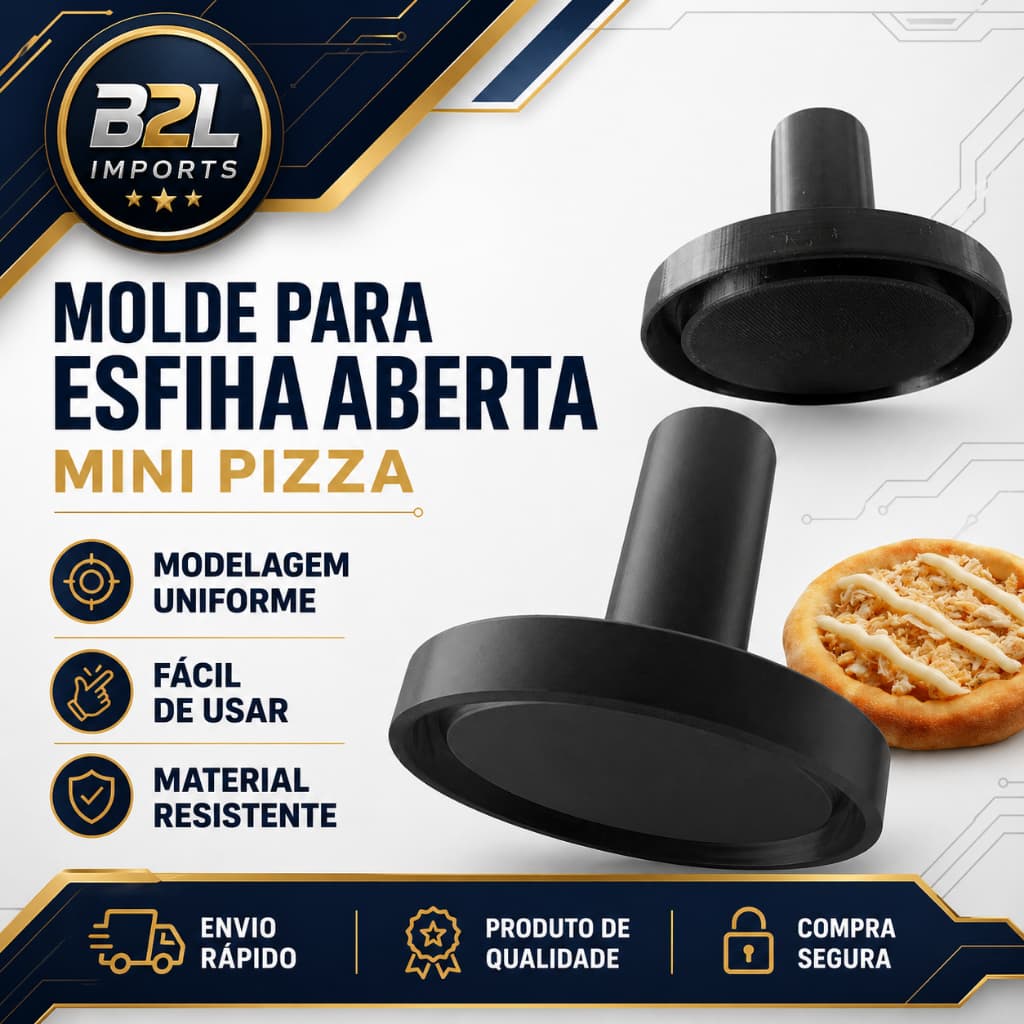 Molde Esfiha Aberta Cortador Mini Pizza Brotinho Esfirra Habbibs Modelador Varios Tamanhos