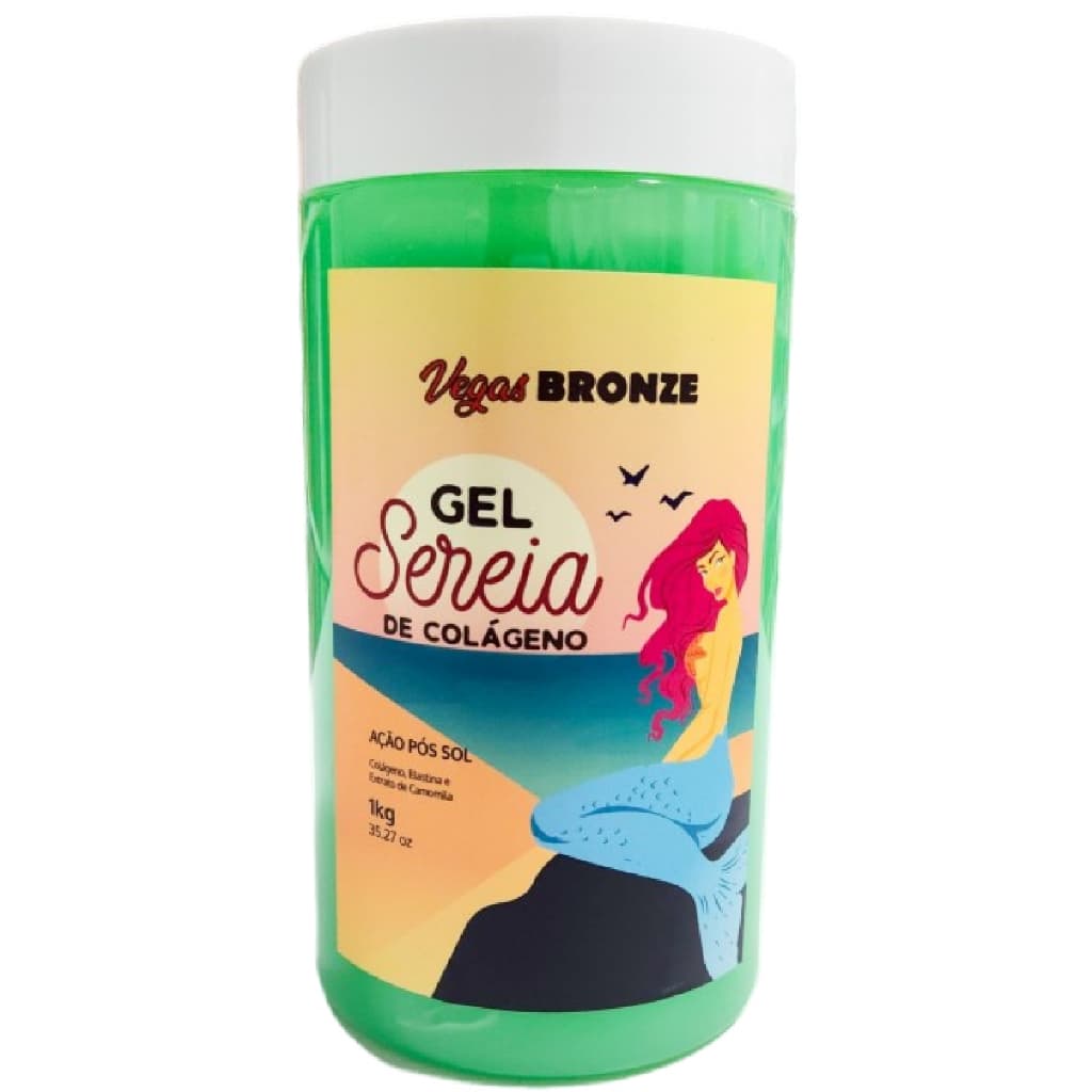 Gel Profissional Pós-Sol com Elastina e Colágeno -Gel Sereia de Colágeno 1kg