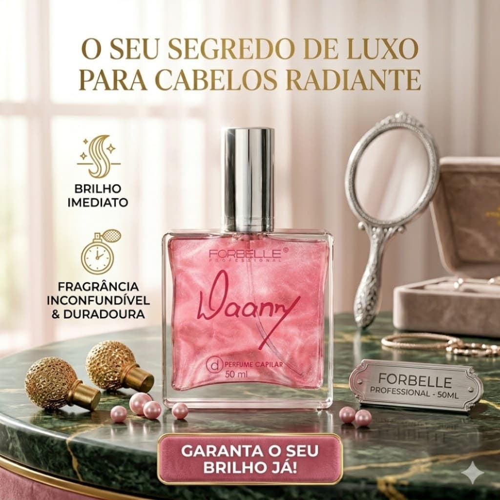 Perfume Capilar Daanny Forbelle 50ml - Fragrância Luxuosa, Brilho Forbelle Professional
