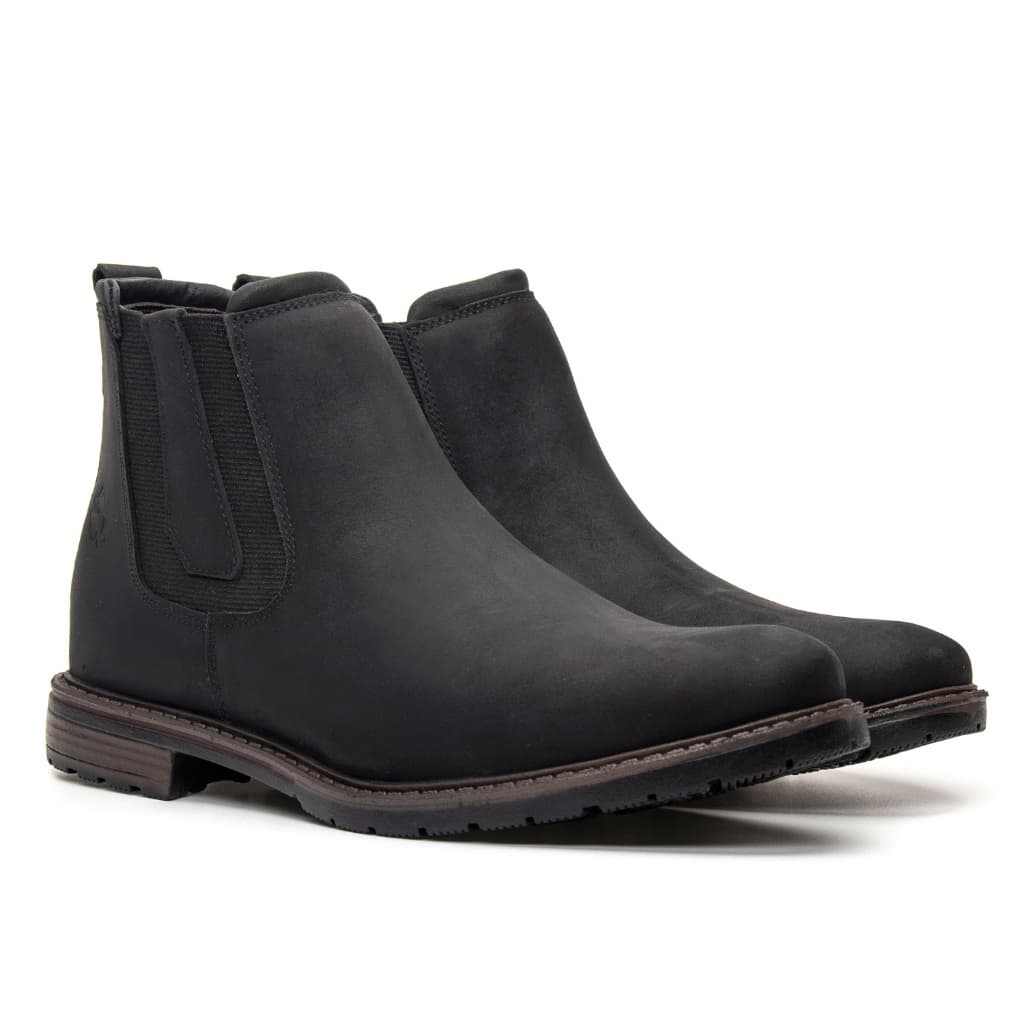 Bota Masculina de Couro para Trabalho e Passeio Modelo Gustavo Lima Sertanejo Sola de Borracha