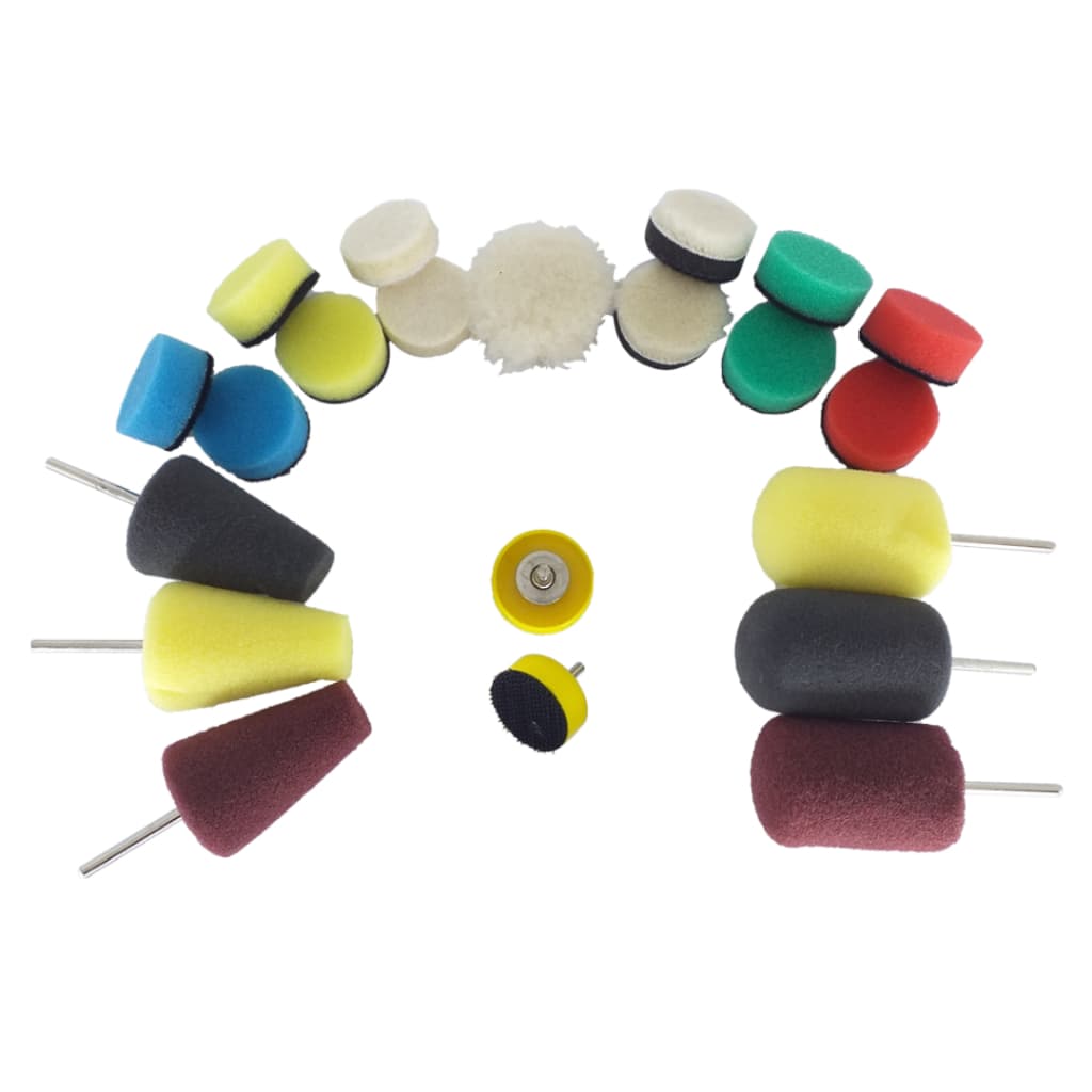 JOGO BOINAS MINI POLITRIZ DETAIL SGT 5114 KIT POLIMENTO AUTOMOTIVO ESPUMA CORTE REFINO LUSTRO