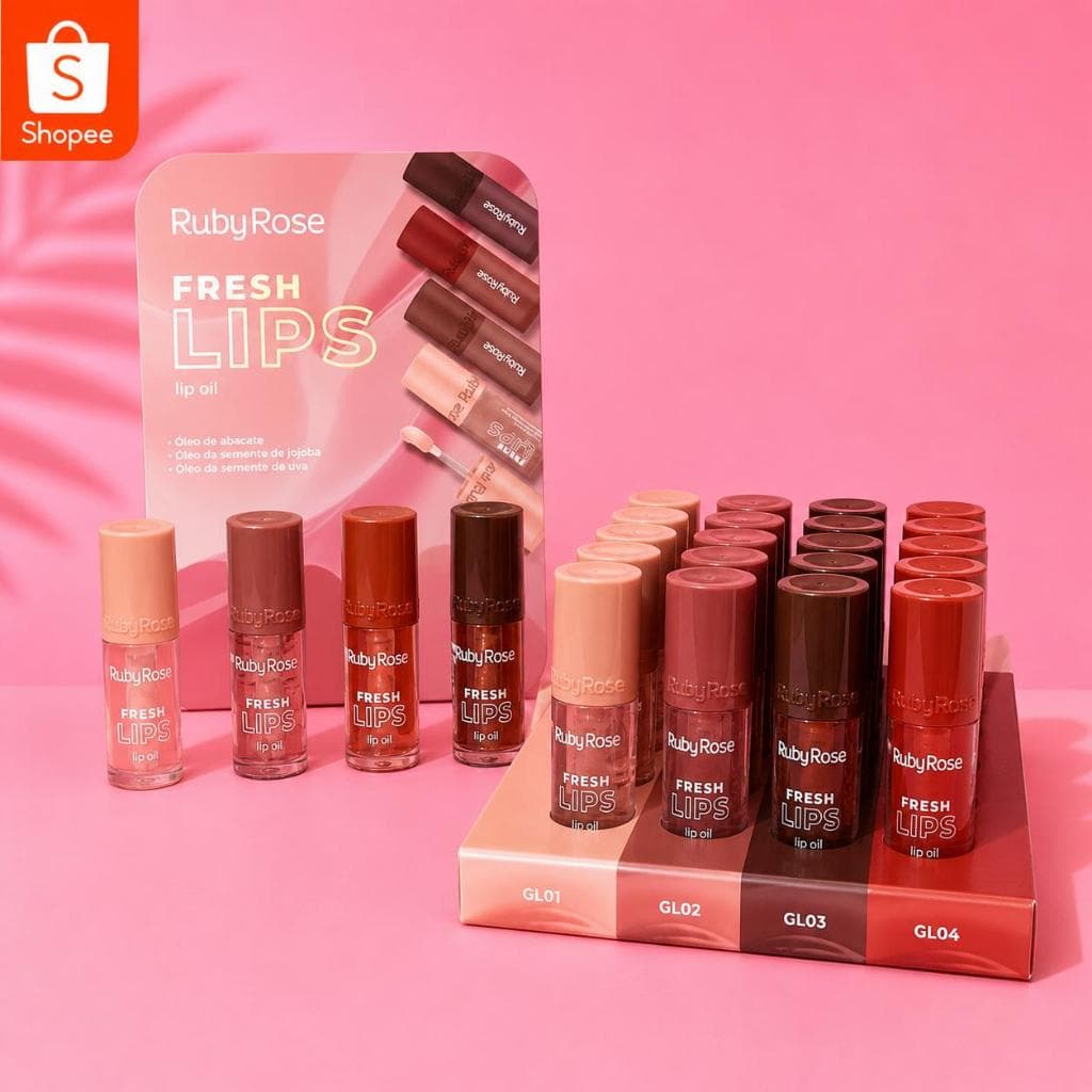 Lip Oil Ruby Rose Hidratante Labial Gloss Efeito Espelhado Hidratação Intensa Original