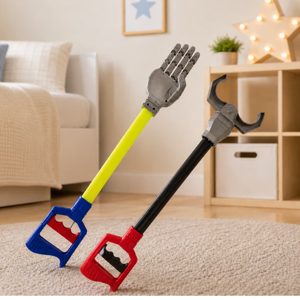 Brinquedo Mão Robótica e Garra biônica 50 cm pegador infantil colorido promoção robô diversão