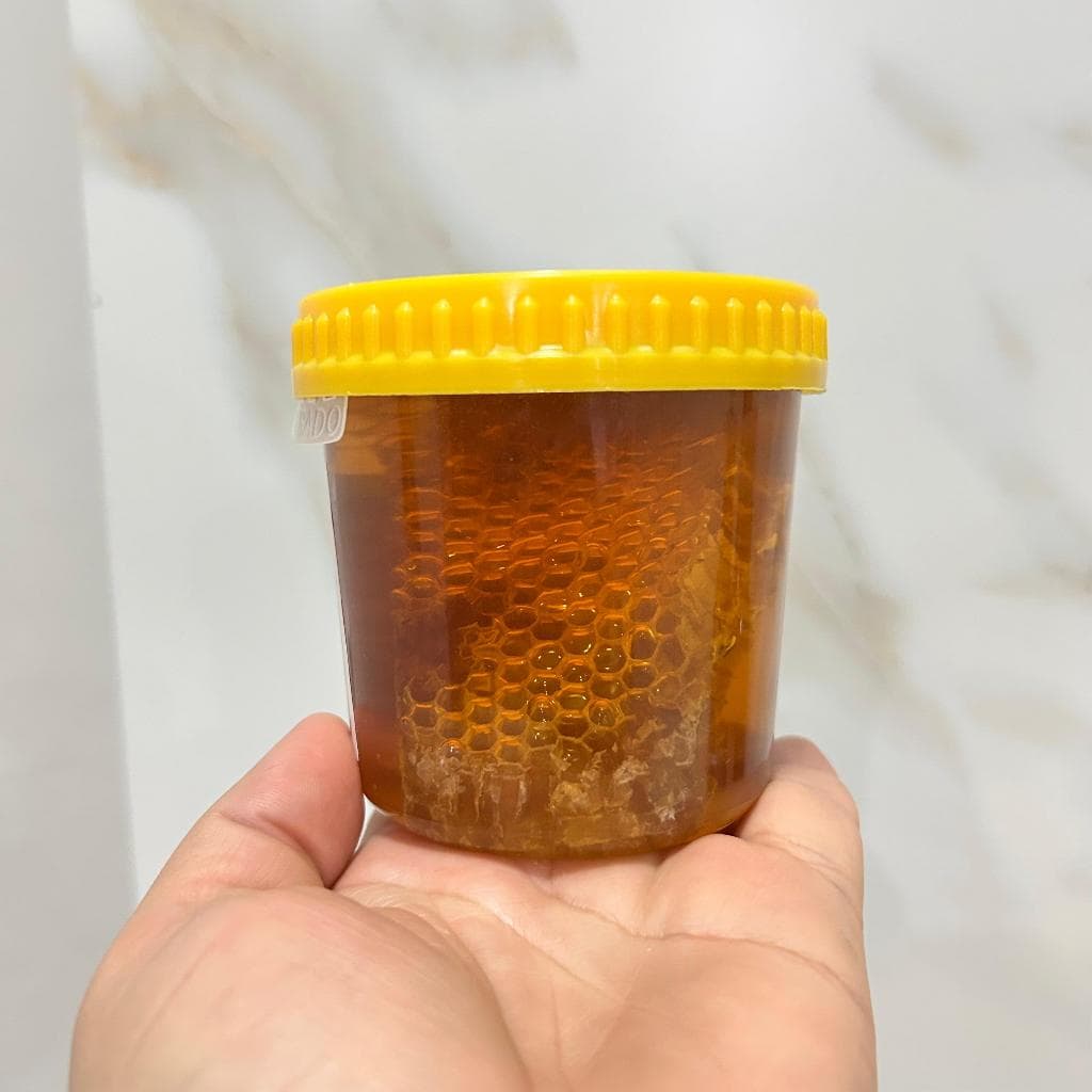 Pote de Mel com Favo 100% Puro e Natural 500g Pote Artesanal
