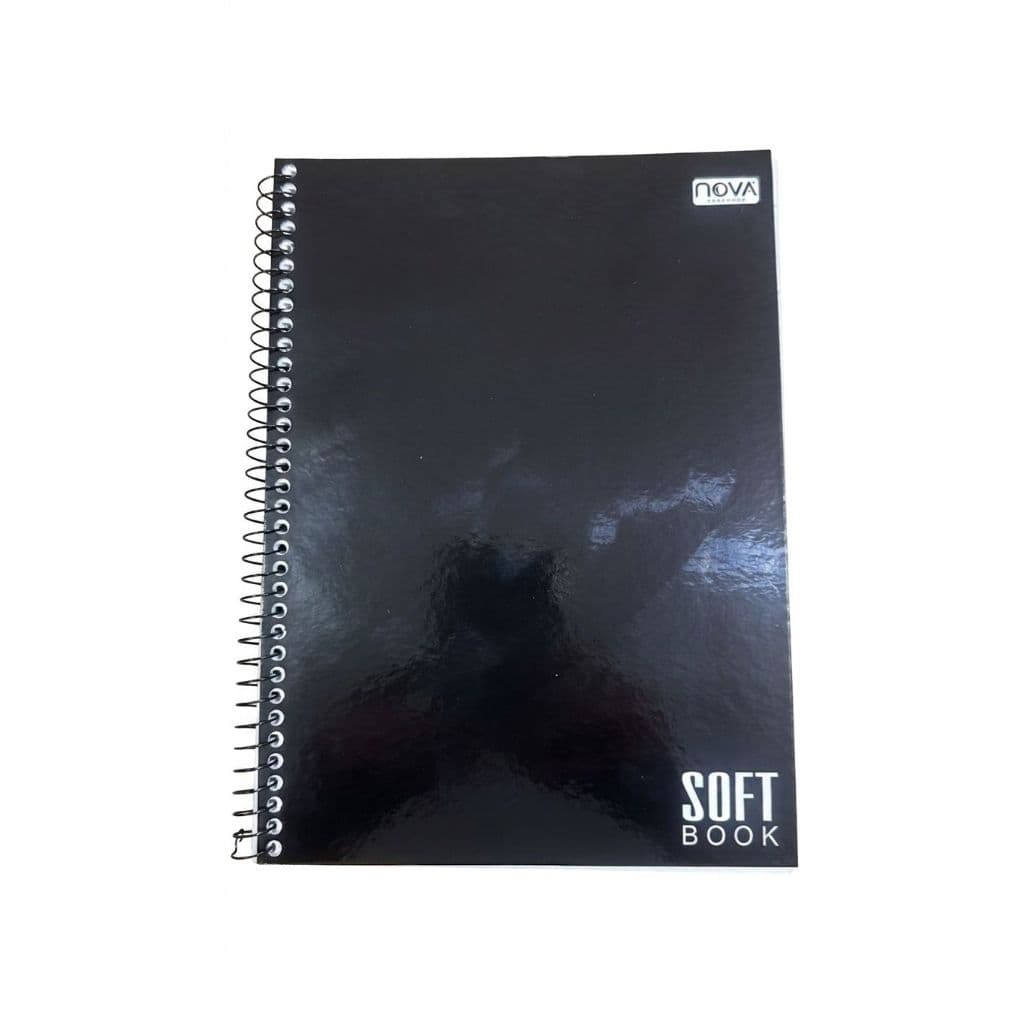 Caderno 1 Materia Espiral Universitário 80 Folhas Capa Dura - Nova Cadernos  - Espiral Capa Dura - Preto