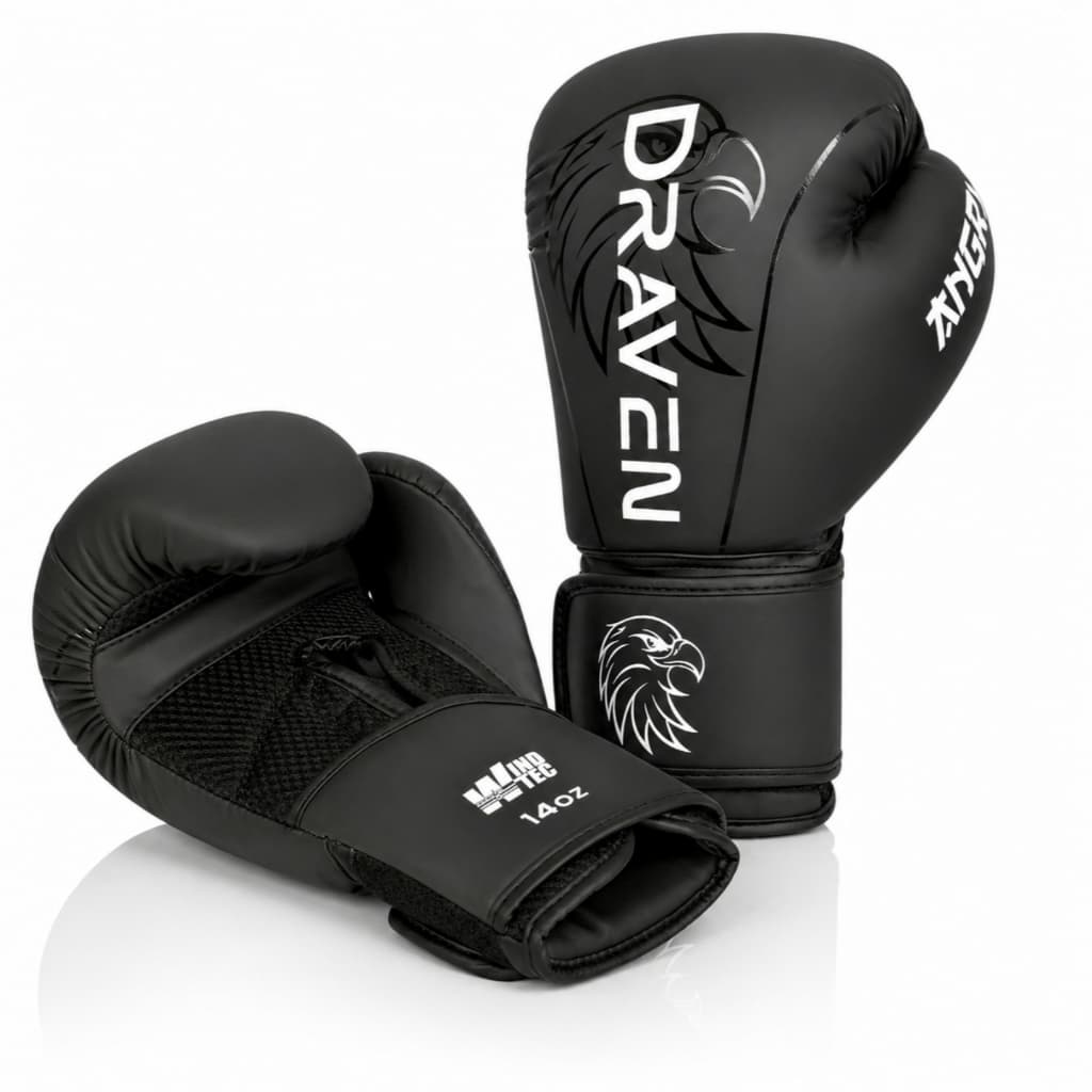 LUVA PROFISSIONAL ANGRY DE BOXE/MUAYTHAI/KICKBOXING PARA LUTA/TREINO/SPARRING - DRAVEN