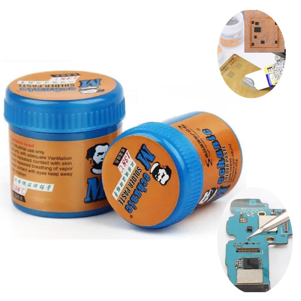 Kit 2 Solda Em Pasta Mechanic 138°C Mechanic 60g Pasta de Solda graus baixa temperatura