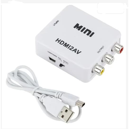 Mini Adaptador Conversor De Video Rca Para Hdmi 1080p Av 2 KAPV115