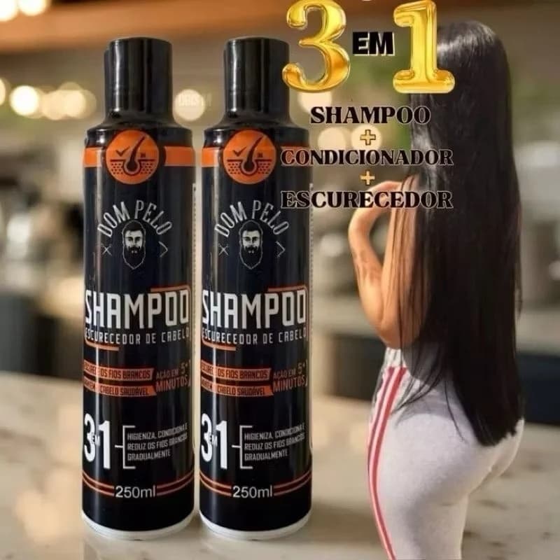 Shampoo Escurecedor  – Cabelos Grisalhos e Brancos