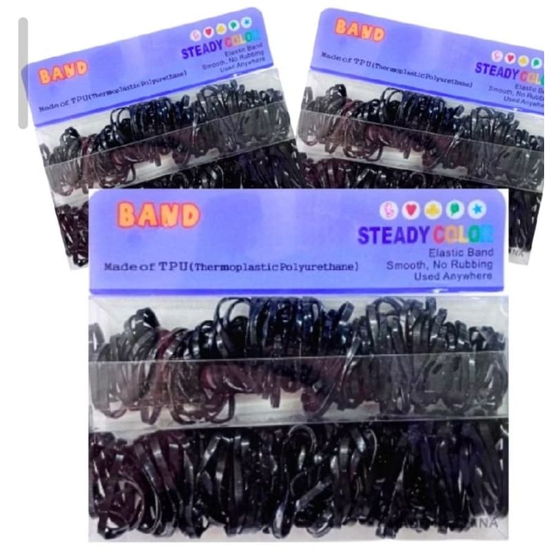 Kit 500 Elásticos liguinha Pretos para Cabelo Alta Elasticidade Resistente