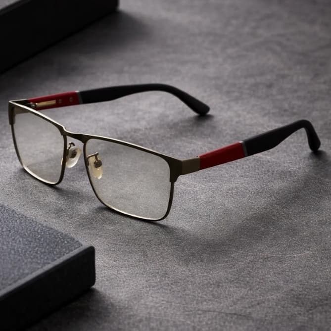 Armação Masculina Menial Quadrada Metal Resistente Elegante Envio Imediato