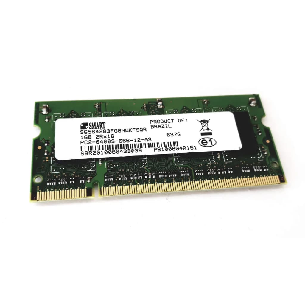 Memória Ram Smart 1gb Ddr2 2rx16 Pc2-6400s-666-12-a3 MELHOR PREÇO