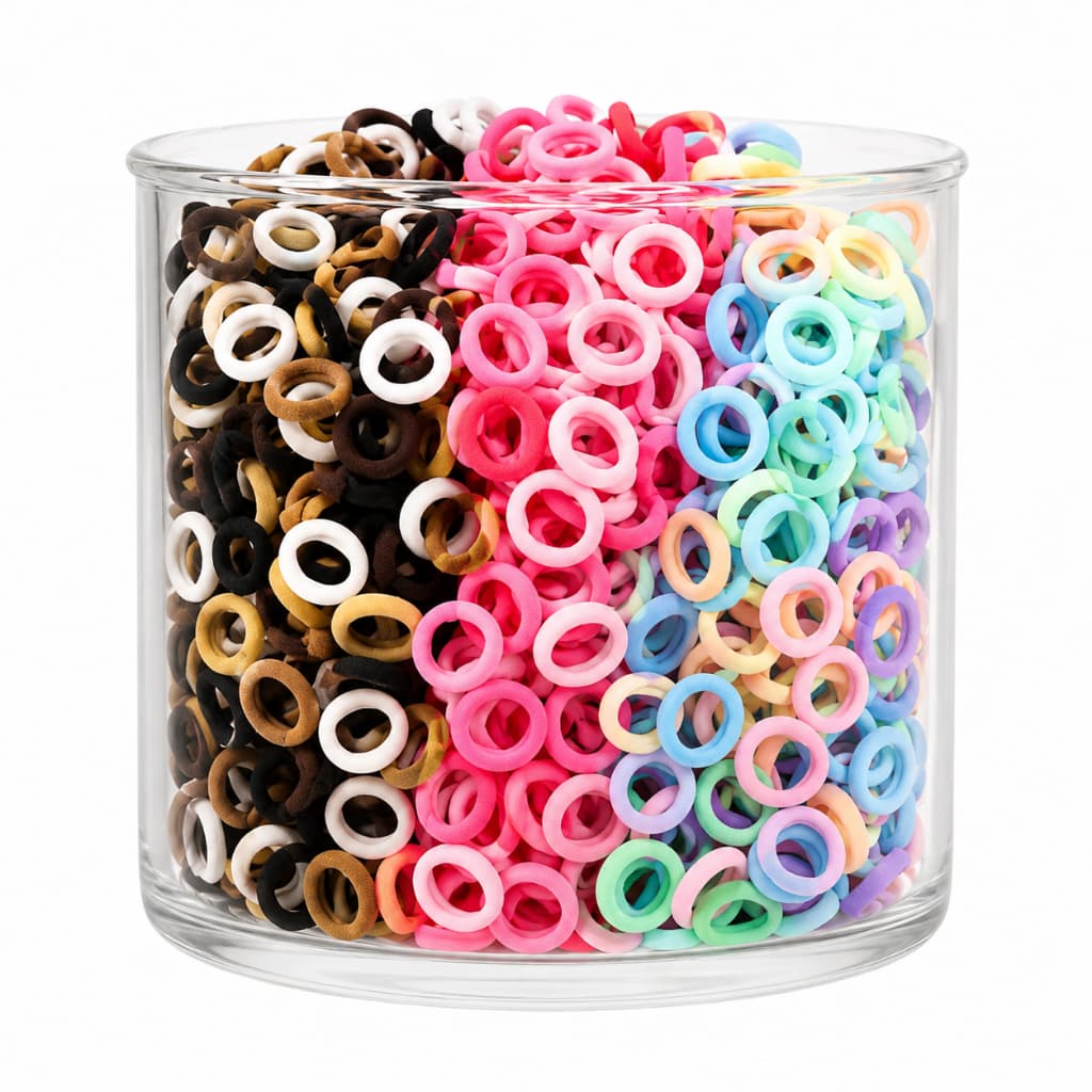 KIT 60 Xuxinhas de Cabelo Coloridas - Sem Emenda, Seguras para Crianças, Ideal para Presentes.